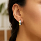 14k Two Tone Gold Double Round Hoops - GreatSpace Discounts