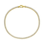 14K Two Tone Gold Diamon Oro Tennis Bracelet (2.40 mm) - GreatSpace Discounts