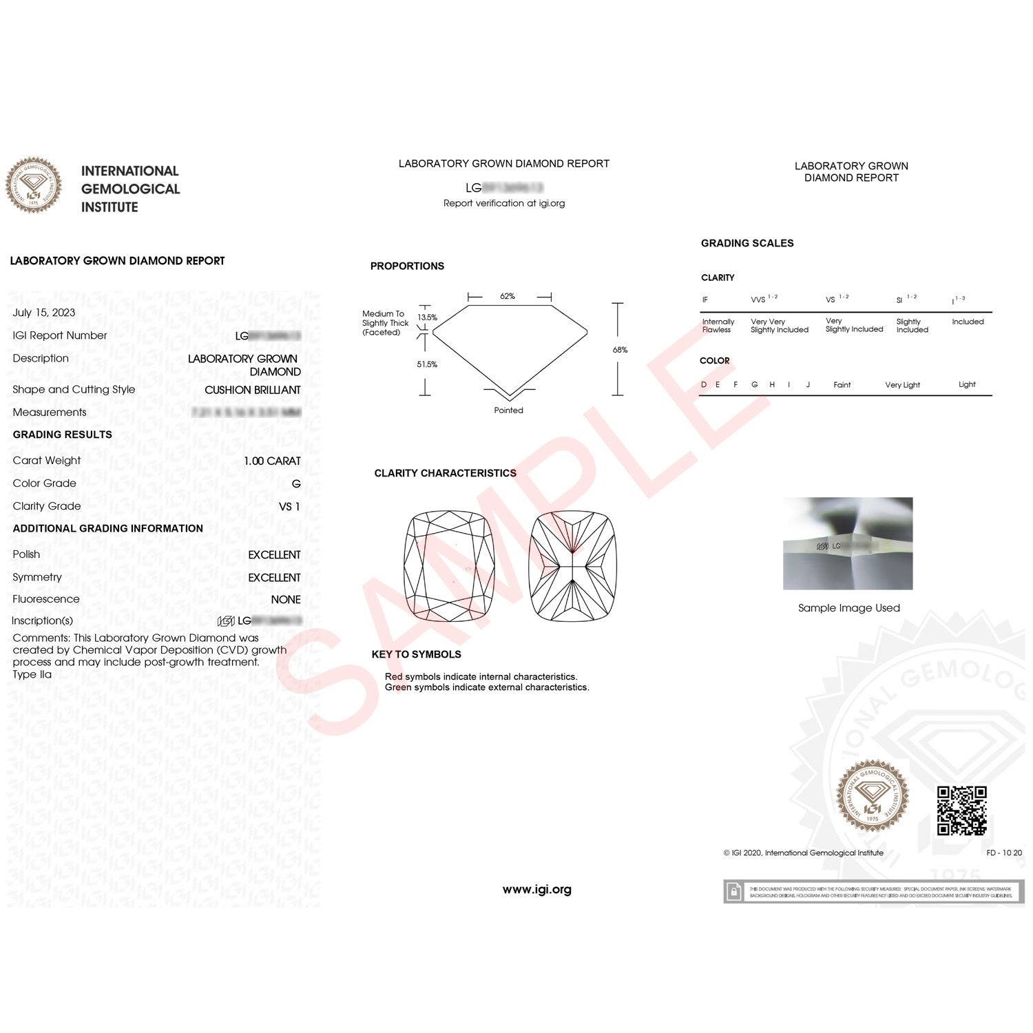 1 Carat Cushion Lab Grown IGI G/VS1 Diamond Solitaire Ring in 10K Yellow Gold - GreatSpace Discounts