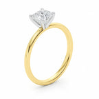 1 Carat Cushion Lab Grown IGI G/VS1 Diamond Solitaire Ring in 10K Yellow Gold - GreatSpace Discounts