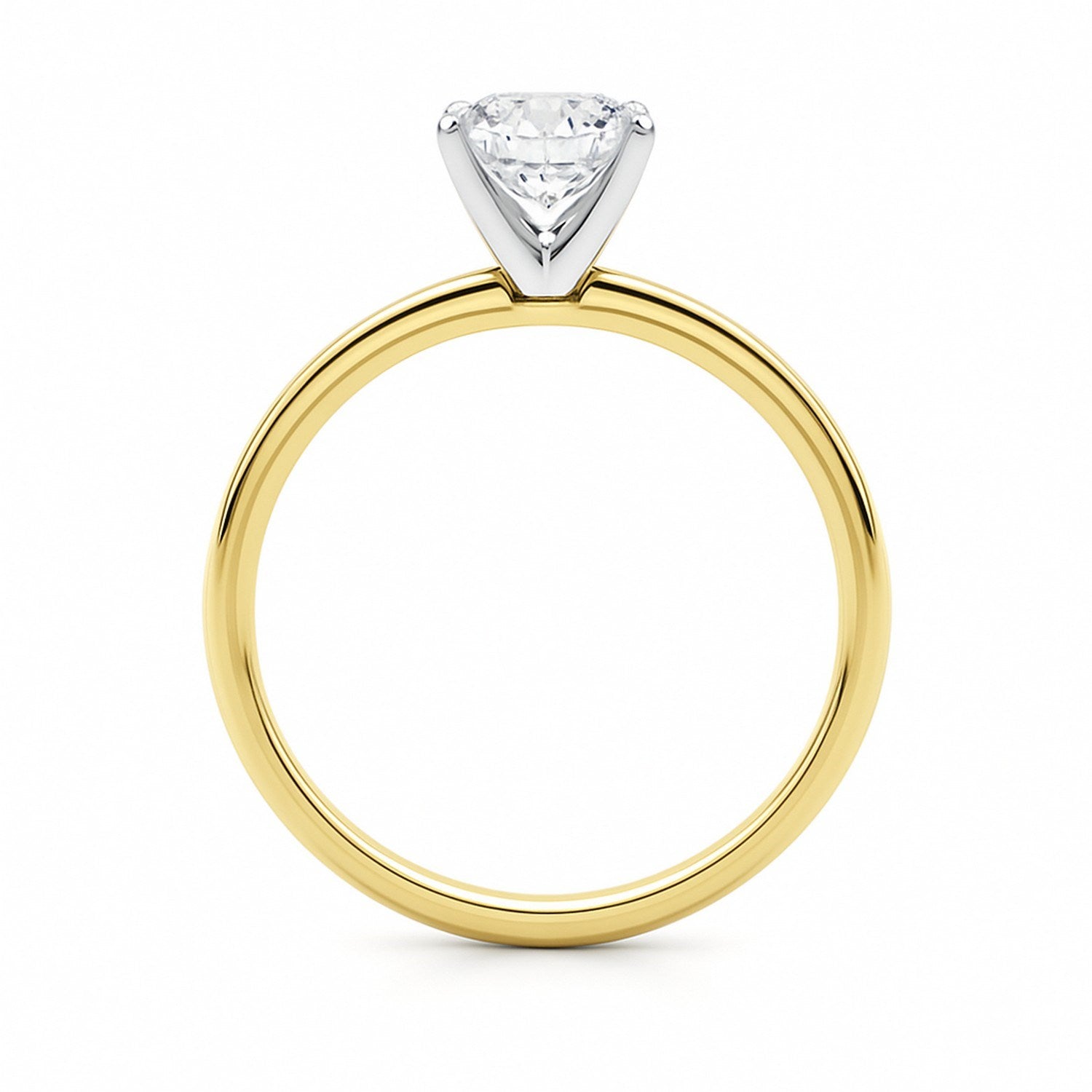 1 Carat Cushion Lab Grown IGI G/VS1 Diamond Solitaire Ring in 10K Yellow Gold - GreatSpace Discounts