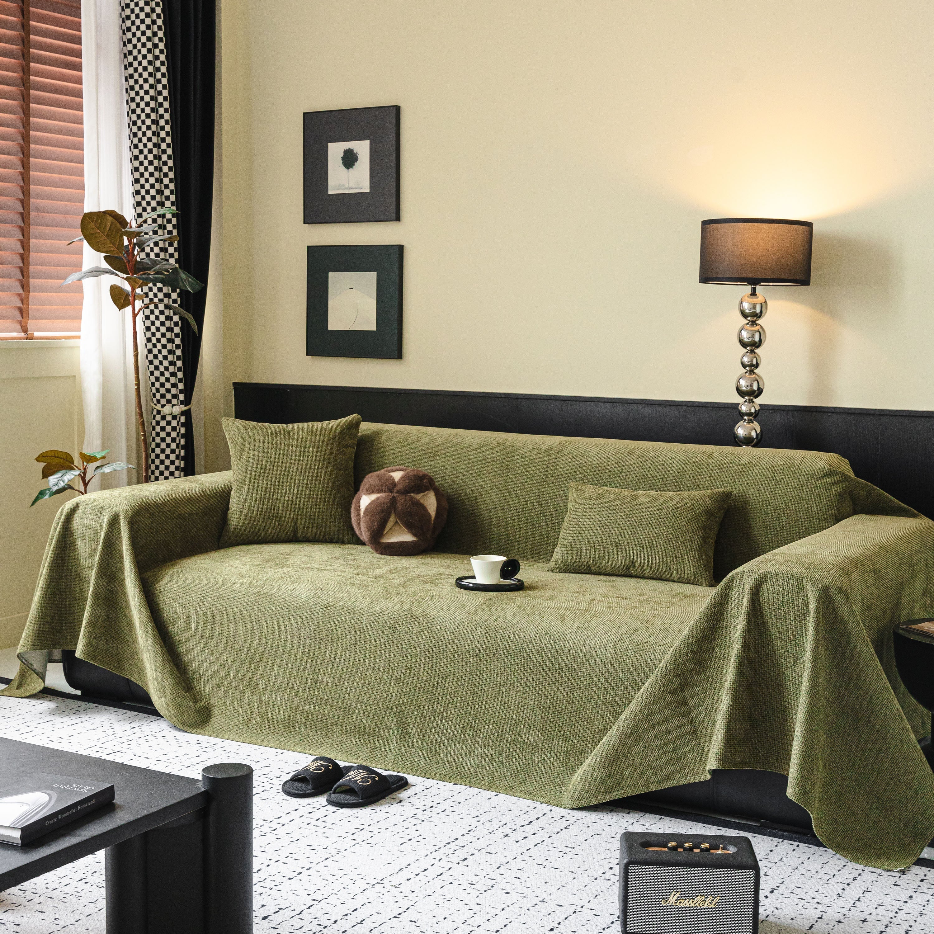 Waterproof Couch Throw Cover for Dogs, Non Slip Slipcover for Leather Fabric Sofa