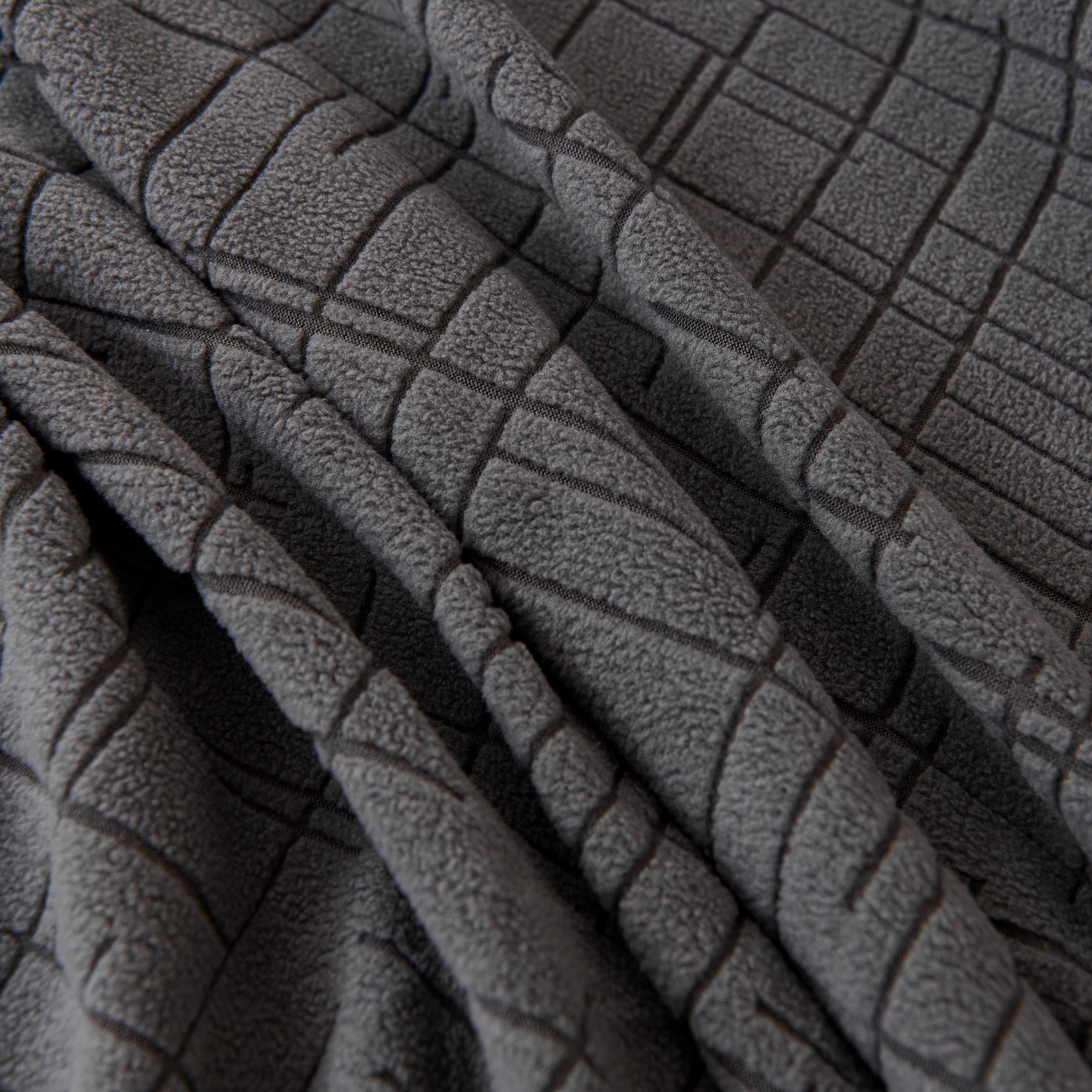 Embossed Lines Couch Covers Stretchable Non-Slip & Washable Sofa Slipcovers