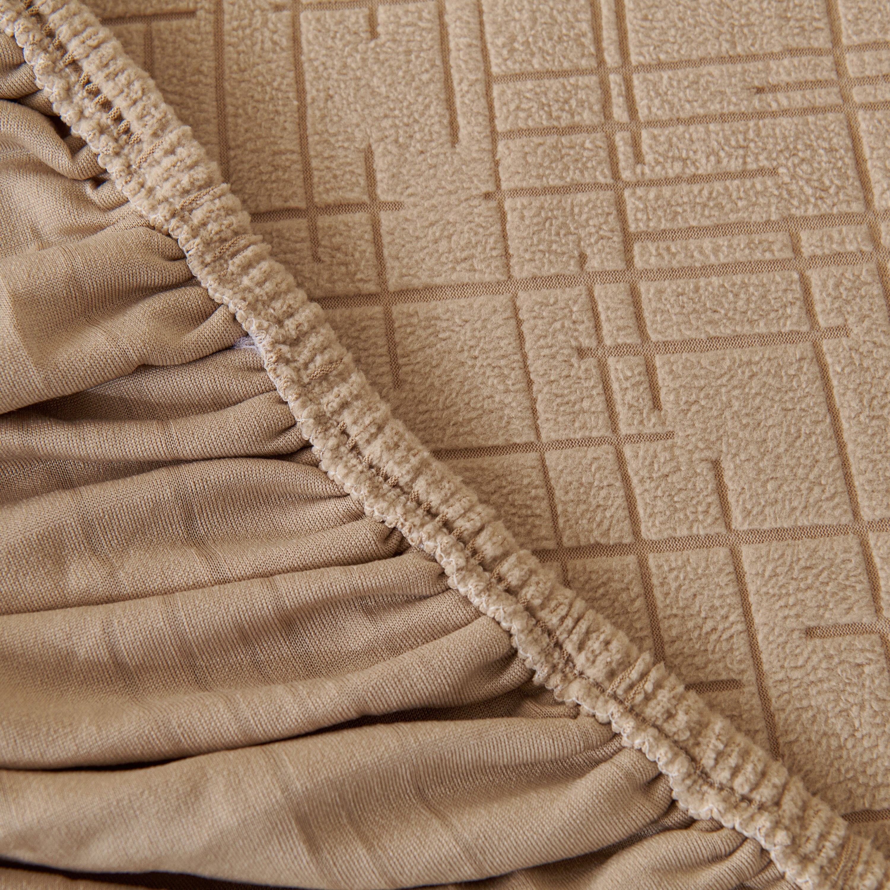 Embossed Lines Couch Covers Stretchable Non-Slip & Washable Sofa Slipcovers