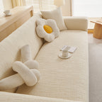 Embossed Lines Couch Covers Stretchable Non-Slip & Washable Sofa Slipcovers
