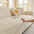 Embossed Lines Couch Covers Stretchable Non-Slip & Washable Sofa Slipcovers