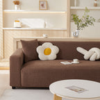 Embossed Lines Couch Covers Stretchable Non-Slip & Washable Sofa Slipcovers