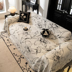 Large Floral Sofa Cover Throw Blanket, Plush Jacquard Non-Shedding Couch Cover for Pets