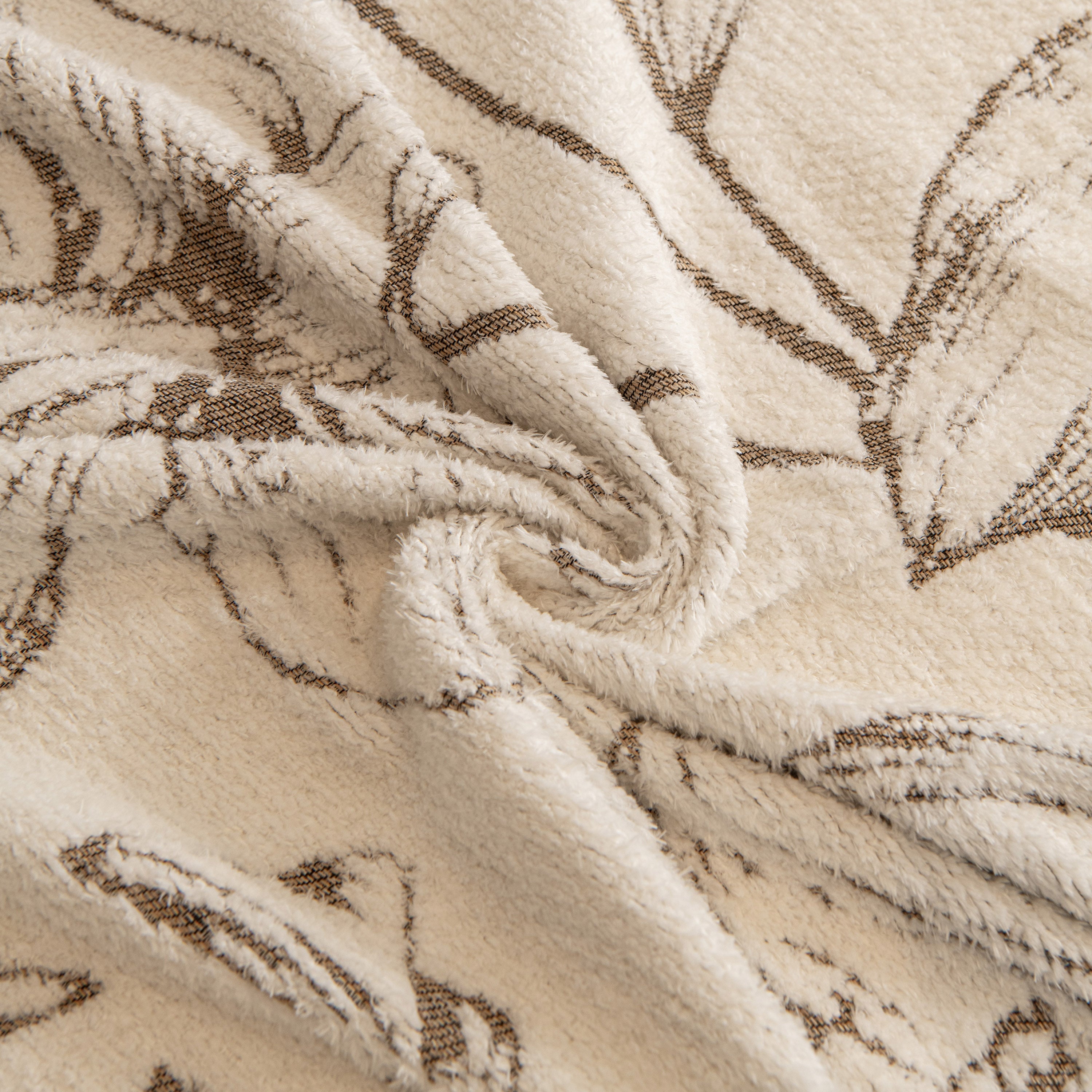Large Floral Sofa Cover Throw Blanket, Plush Jacquard Non-Shedding Couch Cover for Pets