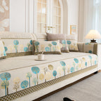 Sofa Cover for Couch, Non-Slip Sectional Couch Cover with Woven Tree Pattern