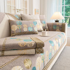 Sofa Cover for Couch, Non-Slip Sectional Couch Cover with Woven Tree Pattern