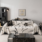 Modern Abstract Couch Cover Blanket, Decor Furniture Protector for Sectional Sofa