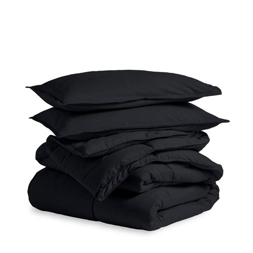 Luxuriously Soft Down Alternative Comforter Set – Full/Double, Black