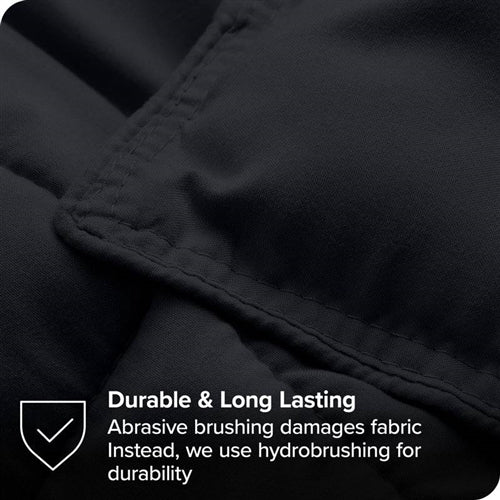 Luxuriously Soft Down Alternative Comforter Set – Full/Double, Black