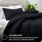 Luxuriously Soft Down Alternative Comforter Set – Full/Double, Black