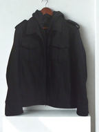 GUESS Men's Wool Coat - Black, Size Large, Preowned