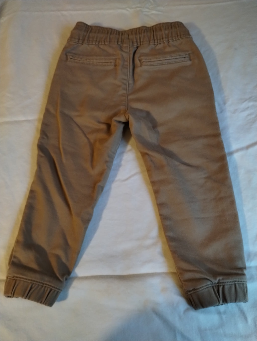 Kids' Brown Jogger Pants with Drawstring and Zip Pockets - Preowned