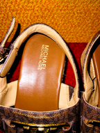 Michael Kors Signature MK Logo Sandal with Gold Hardware