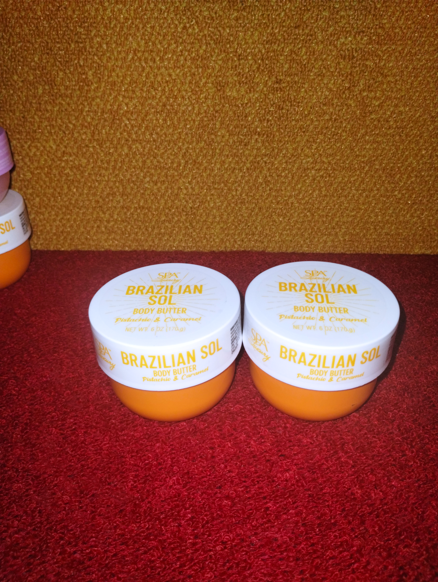 Brazilian Sol Body Butter - Pistachio & Caramel, 170g Each - Pack of 2