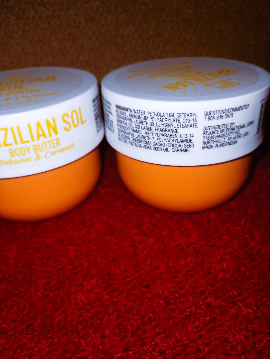 Brazilian Sol Body Butter - Pistachio & Caramel, 170g Each - Pack of 2