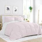 Blush Pink Reversible Microfiber Comforter Set - Twin/Twin XL, 2-Piece