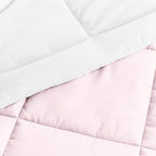 Blush Pink Reversible Microfiber Comforter Set - Twin/Twin XL, 2-Piece