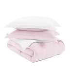 Blush Pink Reversible Microfiber Comforter Set - Twin/Twin XL, 2-Piece