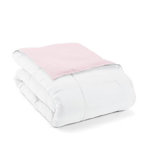 Blush Pink Reversible Microfiber Comforter Set - Twin/Twin XL, 2-Piece