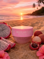 Brazilian Flora Exfoliating Sugar Scrub - Dragonfruit & Lychee 141g - Pack of 2