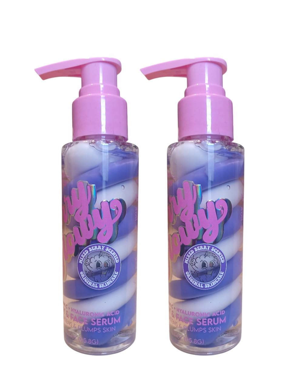 Happy Skin Berry Glowy Serum for Face & Body – Vitamin C & HA, Pack of 2