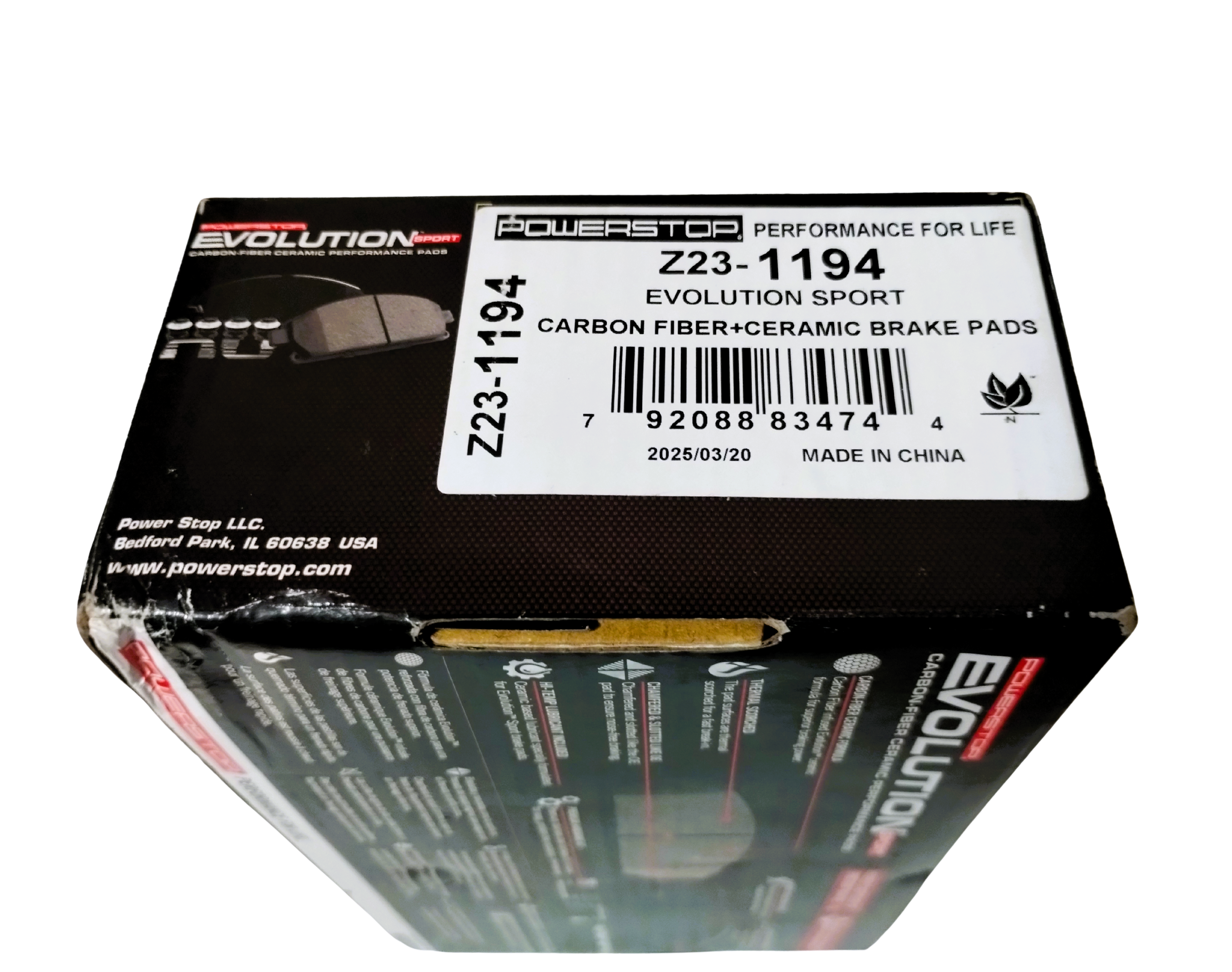 Power Stop Z23 Evolution Sport Carbon-Fiber Ceramic Brake Pads Z23-1194