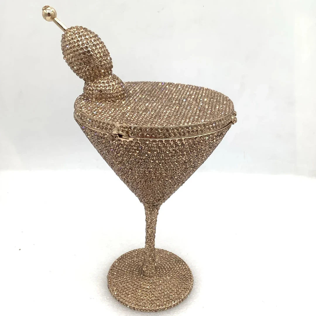 XIYUAN Women Goblet Rhinestone Evening Bags 2026 Luxury Boutique Unique Crystal Purses Cocktail Handbag Wedding Party Clutch Bag