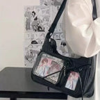 NEW Y2k Japanese Harajuku Shoulder Bag Womens Transparent Ita Bag Girls School Crossbody Bags for Women Female Designer Handbags