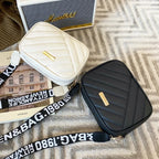 Shoulder Bag High Quality Women's PU Rolling Strip Camera Bag Shoulder Bag Mobile Phone Bag Casual Crossbody Bag