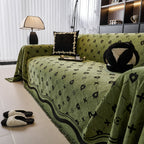 Chenille Jacquard Sofa Throw Cover Blanket, Luxury Thick Woven Couch Cover for Sofa