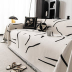 Modern Abstract Couch Cover Blanket, Decor Furniture Protector for Sectional Sofa