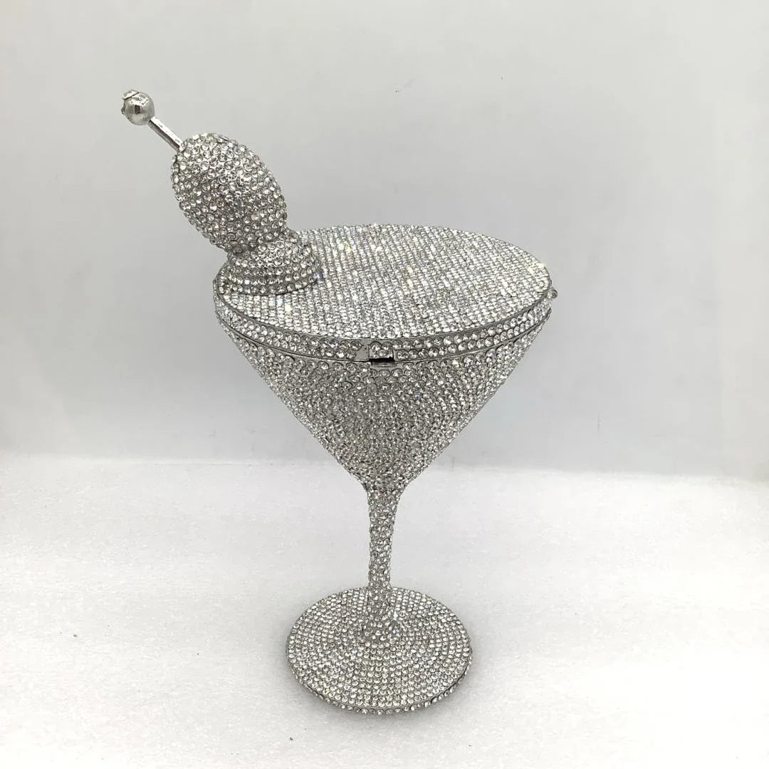 XIYUAN Women Goblet Rhinestone Evening Bags 2026 Luxury Boutique Unique Crystal Purses Cocktail Handbag Wedding Party Clutch Bag