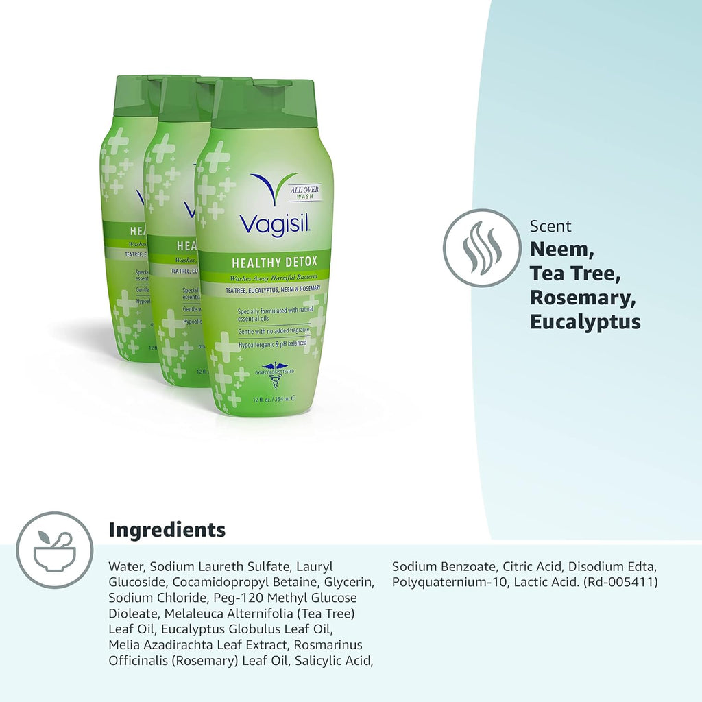 Vagisil Healthy Detox Wash 12 oz / 354 mL – Pack of 3