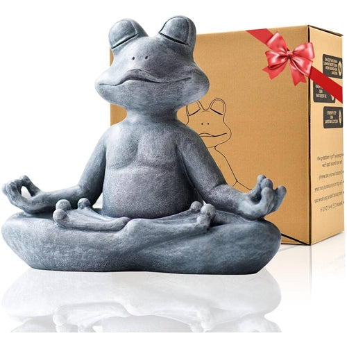 Zen Garden Meditating Yoga Frog Statue - GreatSpace Discounts