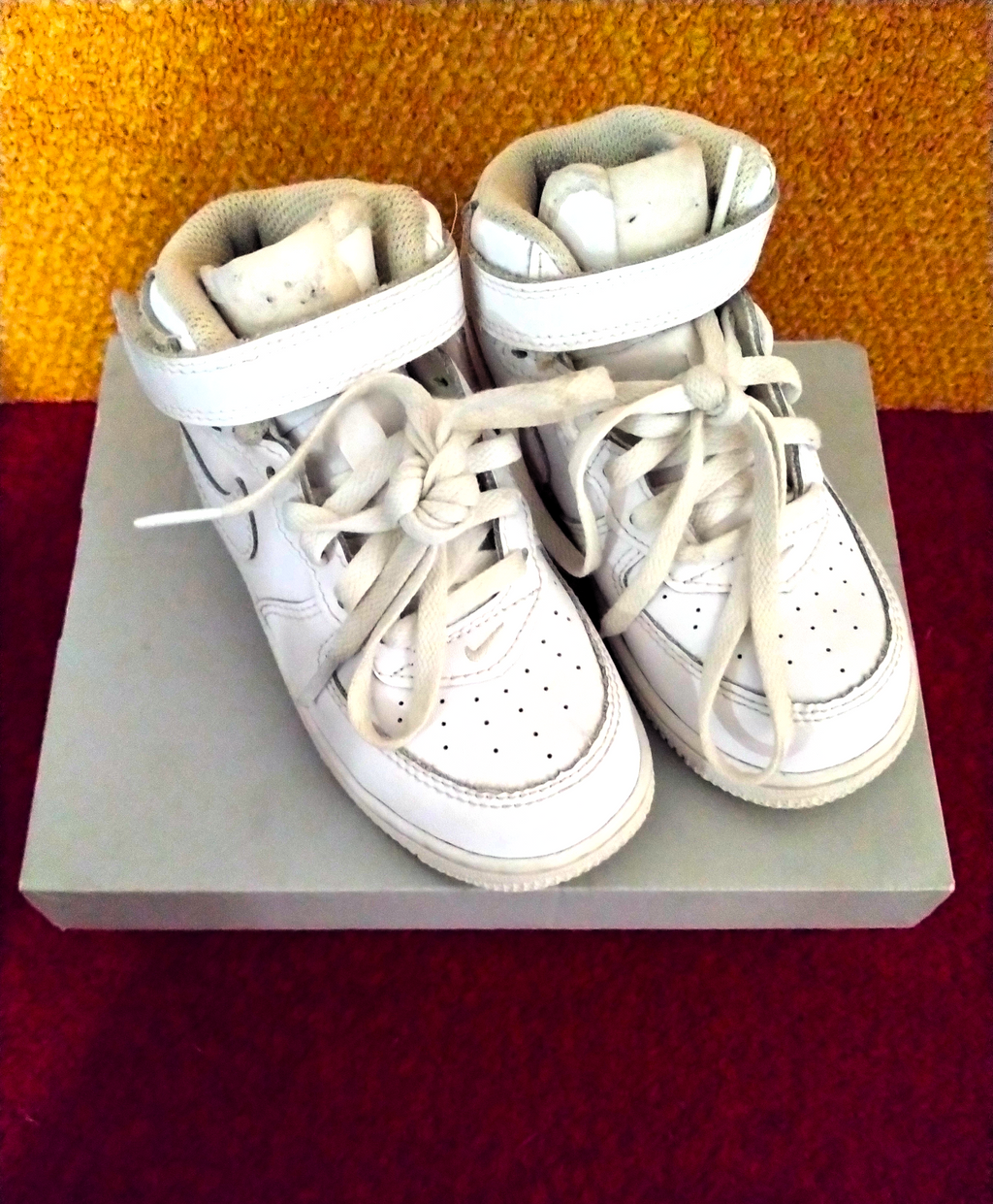 Preowned Nike Air Force 1 Mid White Toddler Sneakers – Size 9C