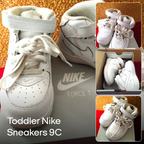 Preowned Nike Air Force 1 Mid White Toddler Sneakers – Size 9C
