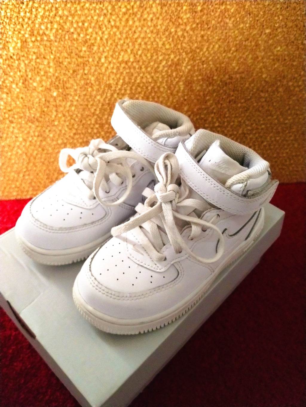 Preowned Nike Air Force 1 Mid White Toddler Sneakers – Size 9C