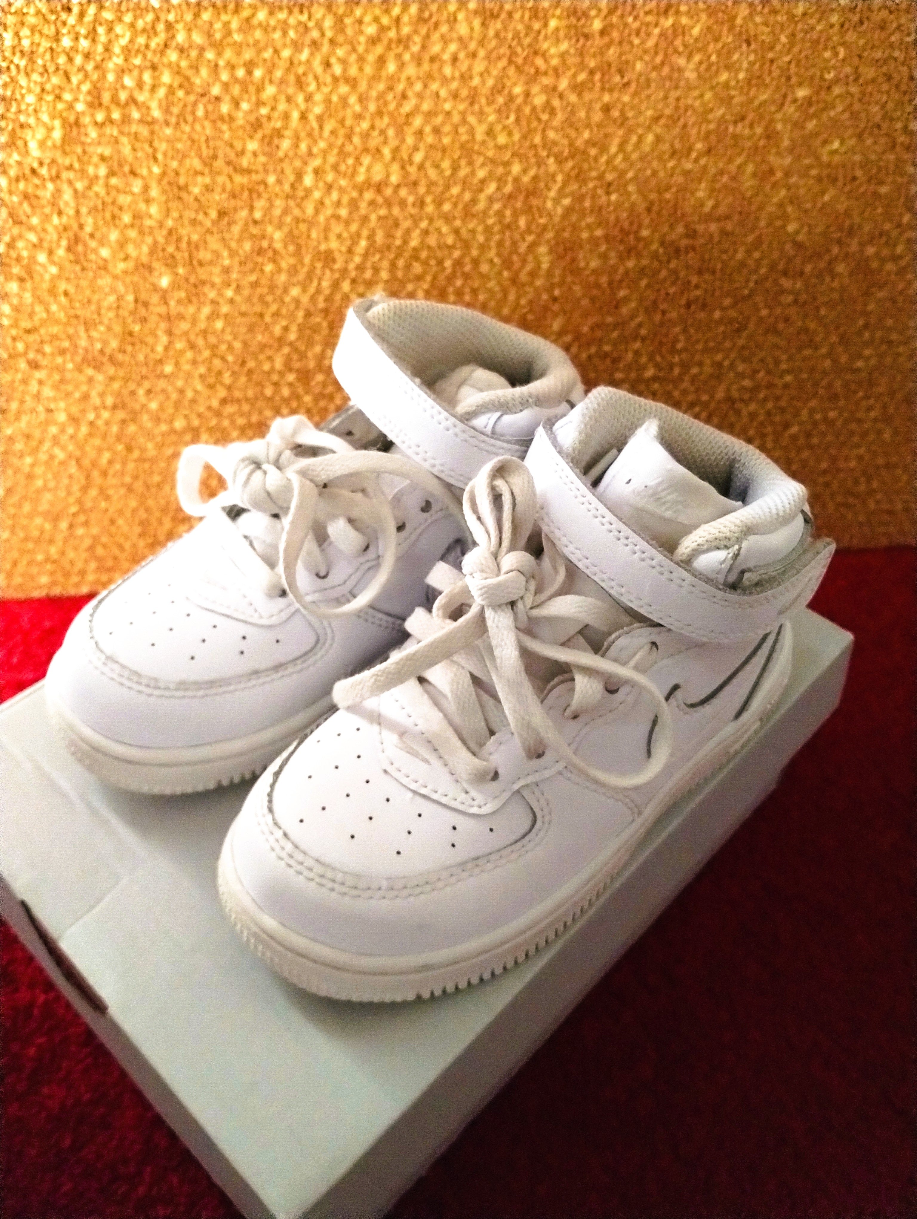Preowned Nike Air Force 1 Mid White Toddler Sneakers – Size 9C