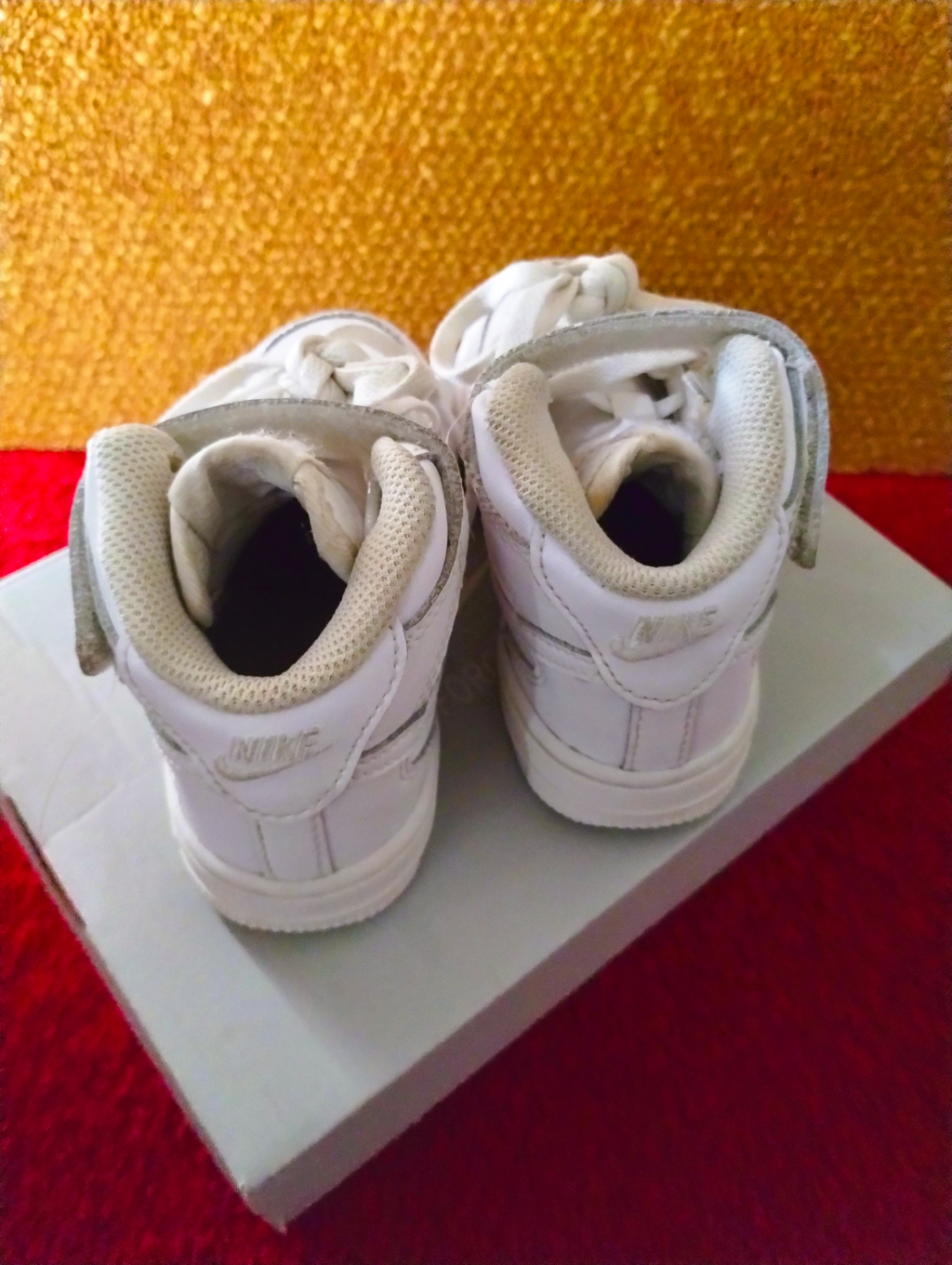Preowned Nike Air Force 1 Mid White Toddler Sneakers – Size 9C