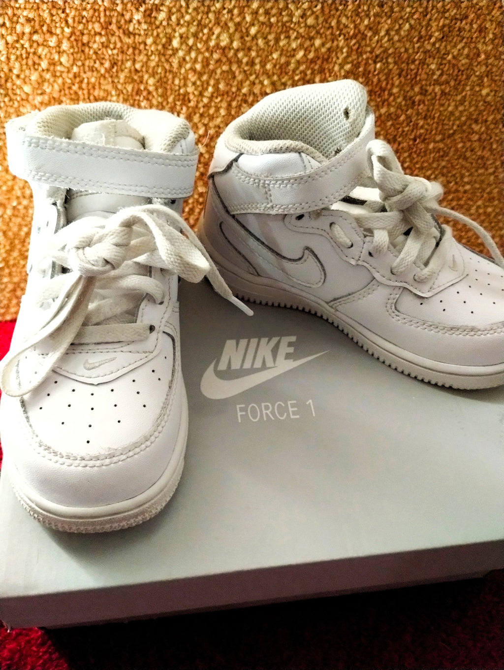 Preowned Nike Air Force 1 Mid White Toddler Sneakers – Size 9C