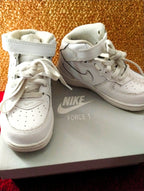 Preowned Nike Air Force 1 Mid White Toddler Sneakers – Size 9C