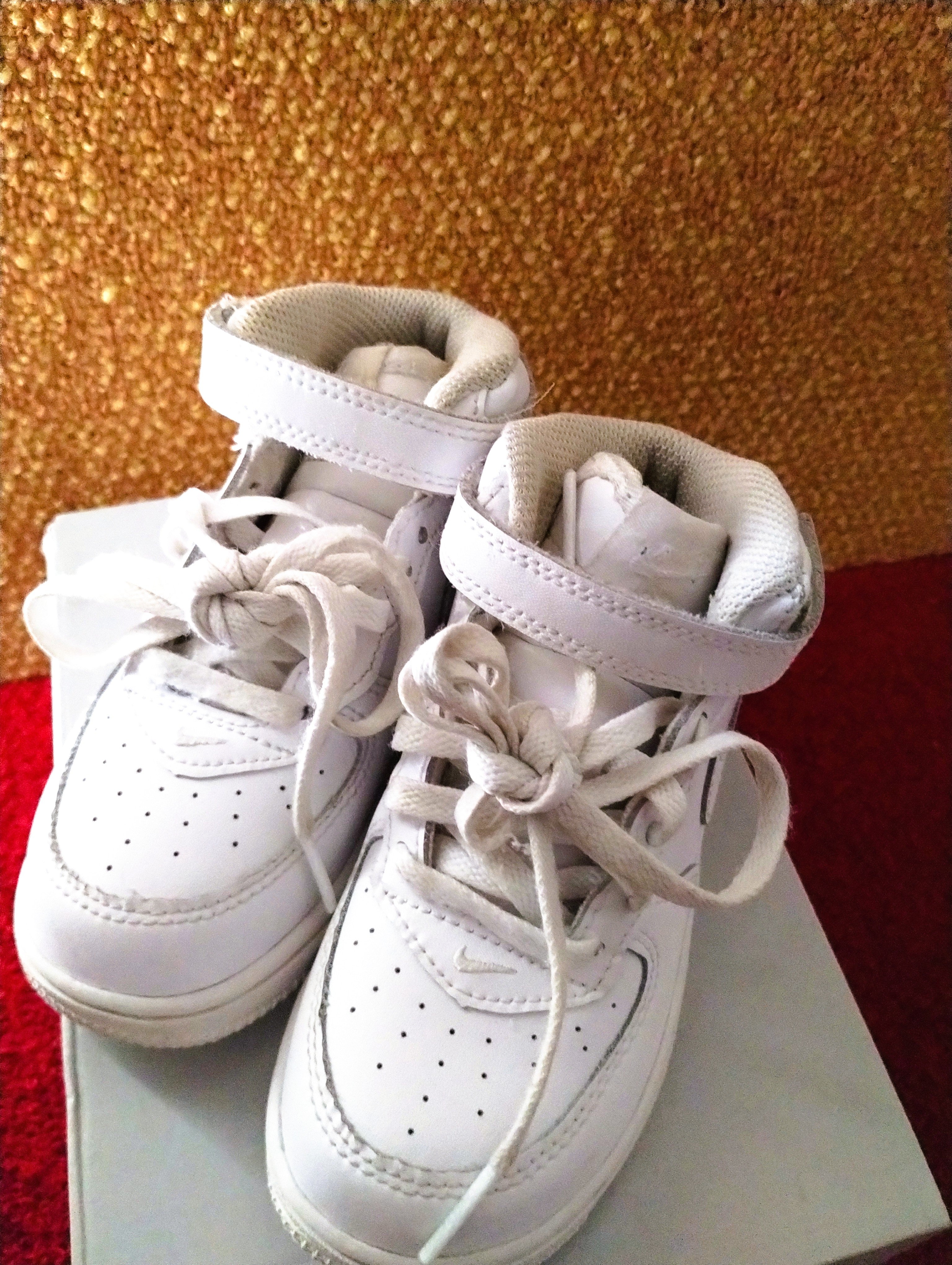 Preowned Nike Air Force 1 Mid White Toddler Sneakers – Size 9C