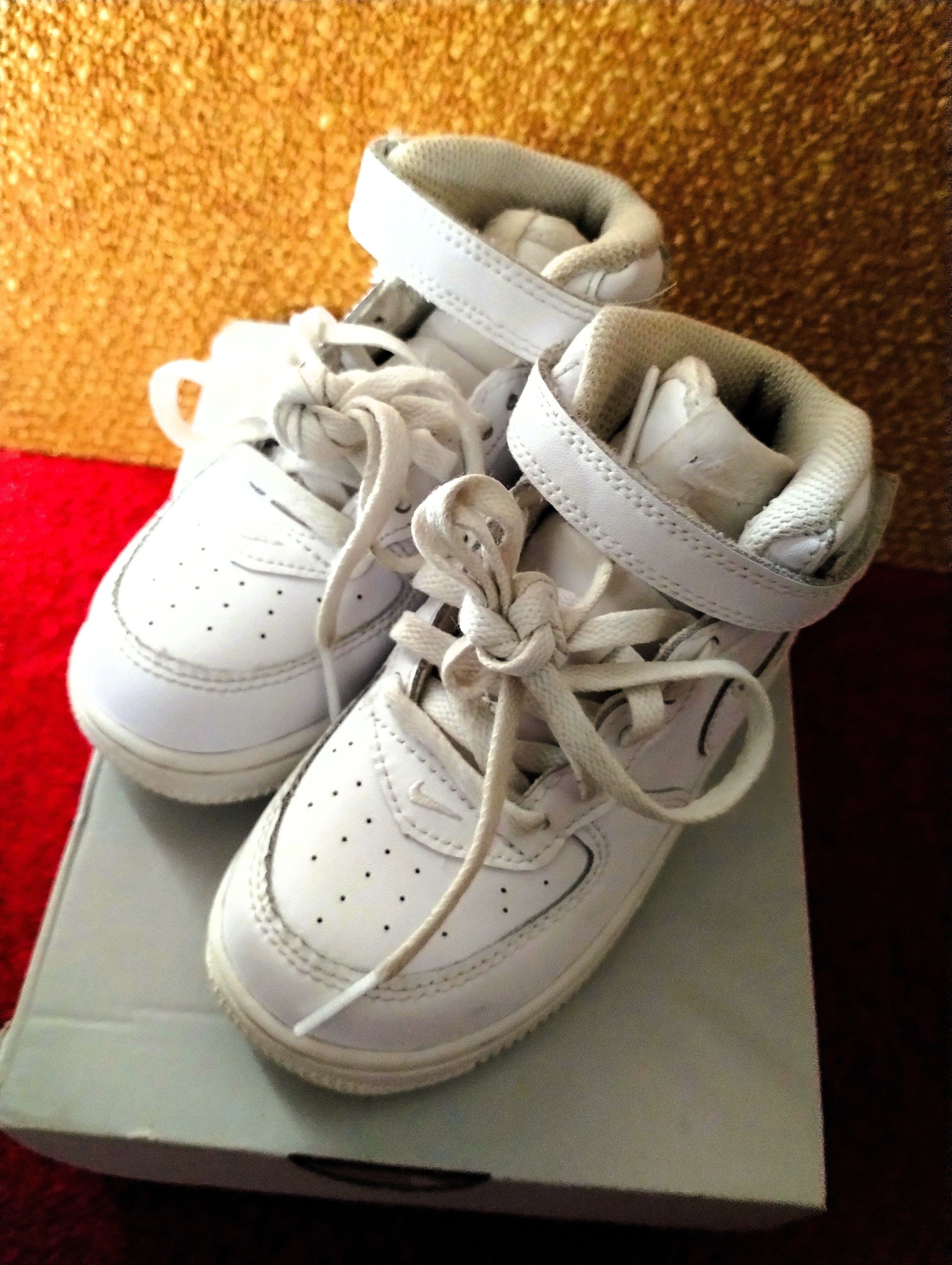 Preowned Nike Air Force 1 Mid White Toddler Sneakers – Size 9C