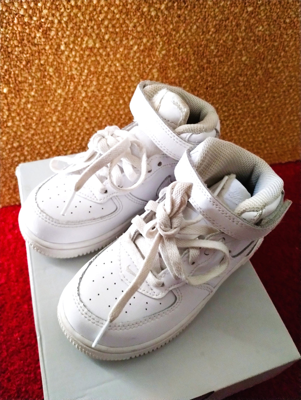 Preowned Nike Air Force 1 Mid White Toddler Sneakers – Size 9C