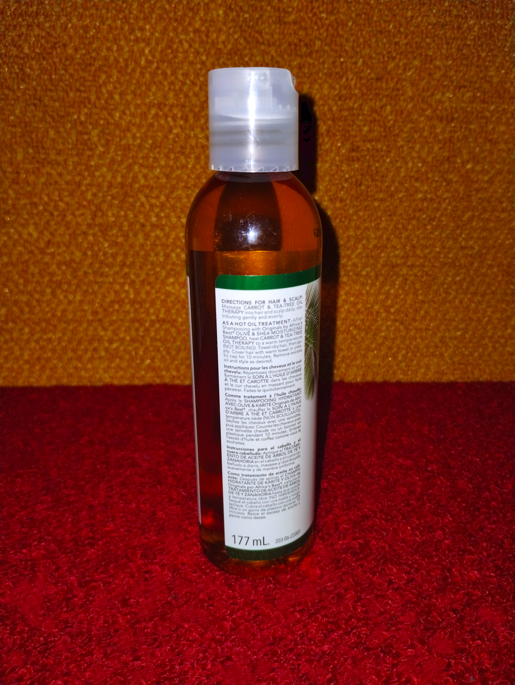 Originals Carrot & Tea-Tree Oil Moisturizing Hair & Skin Therapy - Pack of 1